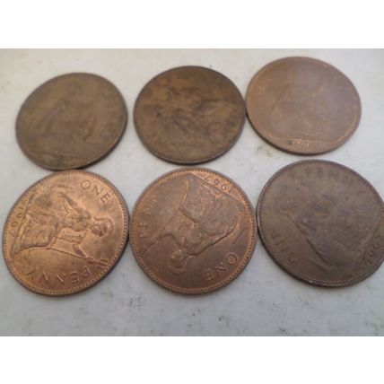 UK / GB - 30 - 1d (one penny) coins - dated 1967 #2