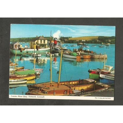 Postcard Cornwall John Hinde 2DC183 Customs House Quay Falmouth