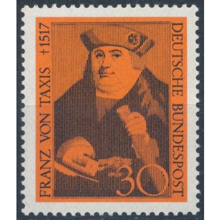 450th Death Anniv Francis of Taxi - West Germany 1967 - MNH - MiNr 535