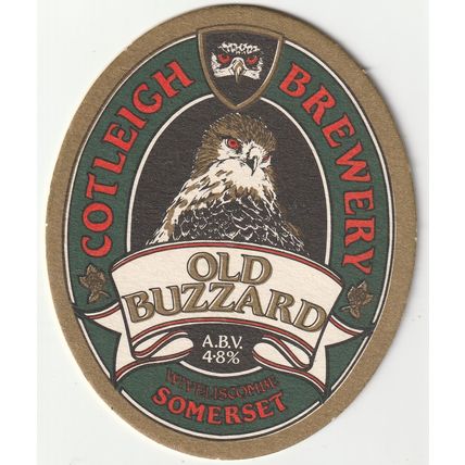 BEER MAT - COTLEIGH BREWERY - OLD BUZZARD - (Cat No 005) - (1989)