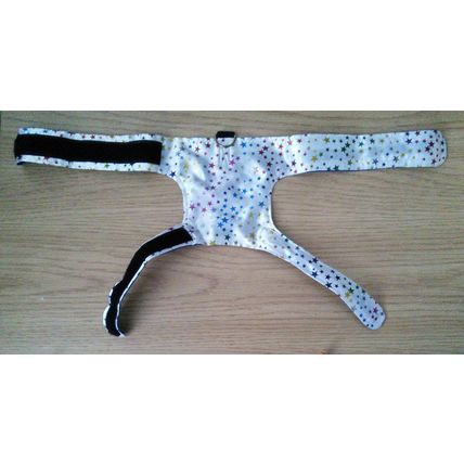 Cat Harness. Handmade , pretty satin Star fabric, NEW ~ See Scans
