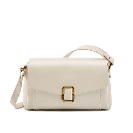 Genuine Leather Women Tote Bag White