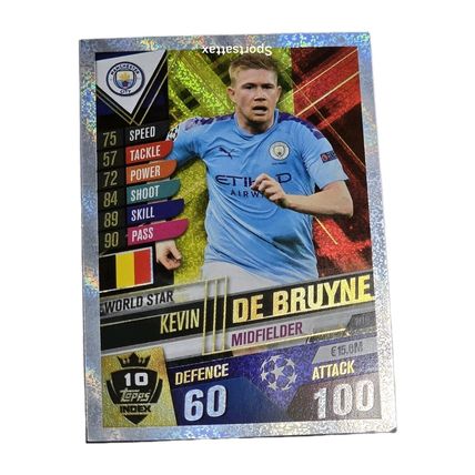 Topps Match Attax 2019/20 101 #W10 KEVIN DE BRUYNE MANCHESTER CITY World STAR