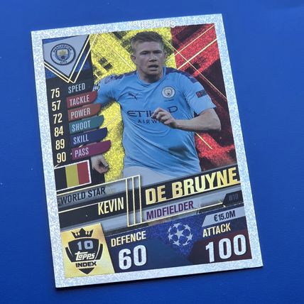Topps Match Attax 2019/20 101 #W10 KEVIN DE BRUYNE MANCHESTER CITY World STAR
