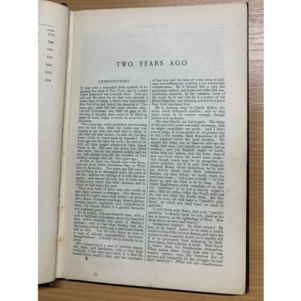 1890 CHARLES KINGSLEY "TWO YEARS AGO" FICTION ANTIQUE HARDBACK BOOK (P3)