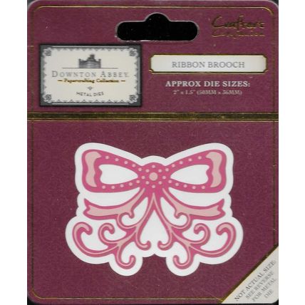 Crafter's Companion. Downton Abbey. Ribbon Brooch Die. Die Cutting Cardmaking
