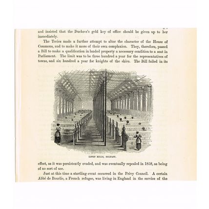 LINEN MILLS, BELFAST, NORTHERN IRELAND, Book Illustration (Print), c1870
