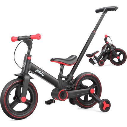JMMD Toddler Bike with Push Handle for Kids 18-60 Months, 6 in 1 Foldable Push B