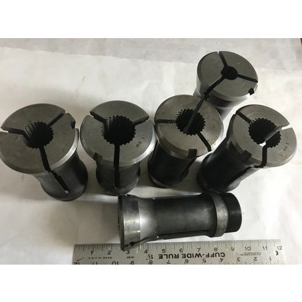 LOT 6 NAMCO 3/4",1", 1-1/8, 1-1/4,1-3/16, ACME GRID ROUND COLLETS,AJ