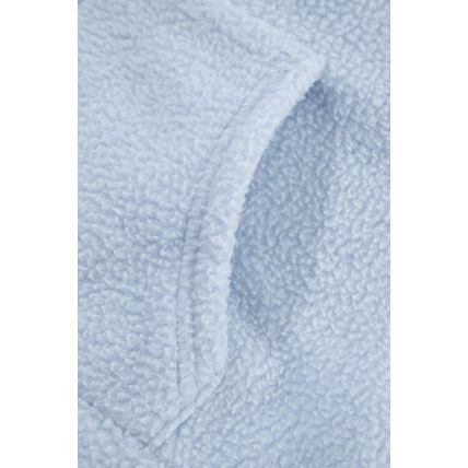 Beau Blue Cropped Sherpa Zip Up Hoodie
