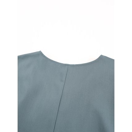Blue Dolman Button Belted V Neck Wide Leg Pocketed Jumpsuit