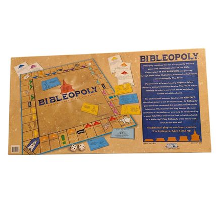 Bibleopoly Monopoly A Biblical Game Of Fun & Faith Board Complete Build A Church