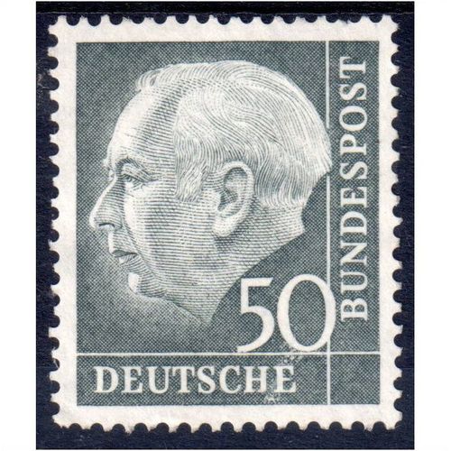 West Germany Pres Hess1954 Sg1115 50pf slate MNG (U102)