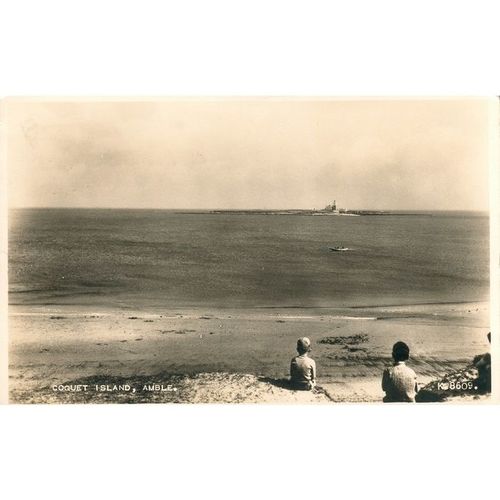 Vintage Valentine's Postcard - Coquet Island, Amble, Northumberland