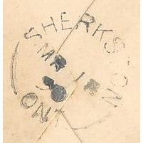 Chippawa, Ontario split ring cancel, 1890, to Sherkston. Willoughby County