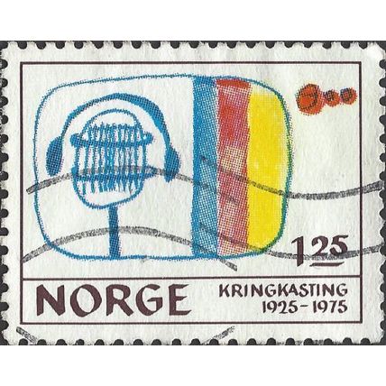 NORWAY, Radio - Childrens art, blue red yellow 1975, 1.25Kr, #2