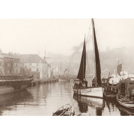 Herring Drifter Ship Steam Trawler Award Wins Victorian Photo Yorkshire Postcard