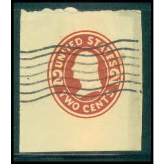 Used U412 2c George Washington Fine Cut Square WA2956