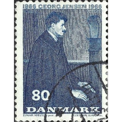 DENMARK, Georg Arthur Jensen, blue 1966, 80ore, #2
