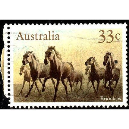 Australia 1986 Horses 33c Used Stamp Brumbies