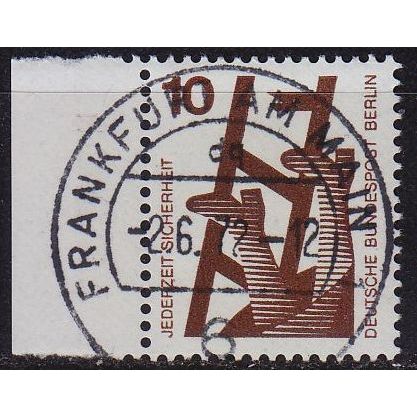 GERMANY BERLIN [1971] MiNr 0403 ( O/used ) [01] Unfall Rand