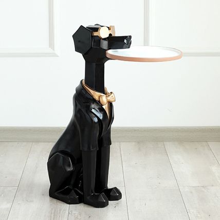 Nordic Light Luxury Living Room Sitting Dog Tray Statue Sofa Table 32x18x62