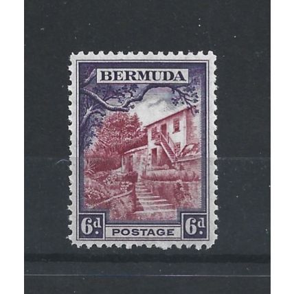 Bermuda.SG104 6d Gardener's Cottage,Par-la-Ville,Hamilton.Mounted Mint.Mar25b