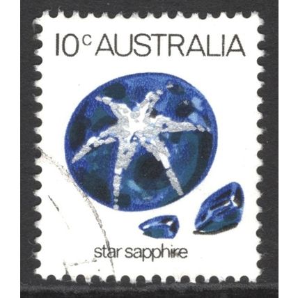 AUSTRALIA 1974: GEMSTONES DEFINITIVES - 10c STAR SAPPHIRE USED (G9)