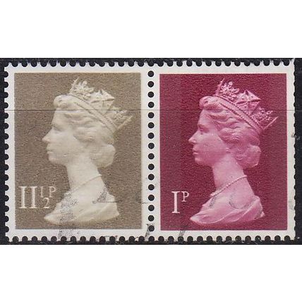 ENGLAND GREAT BRITAIN [Zdr] W077 ( O/used ) Machin se-tenant