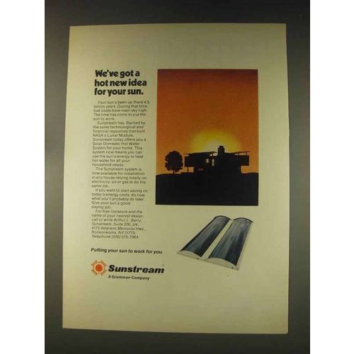 1976 Grumman Sunstream Solar Domestic Hot Water Ad