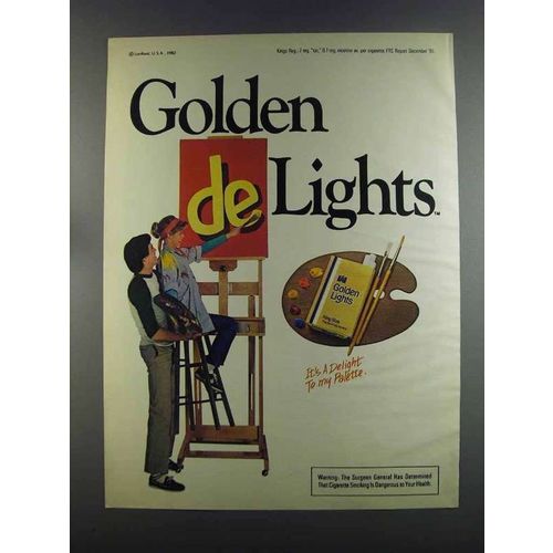 1982 Golden Lights Cigarettes Ad