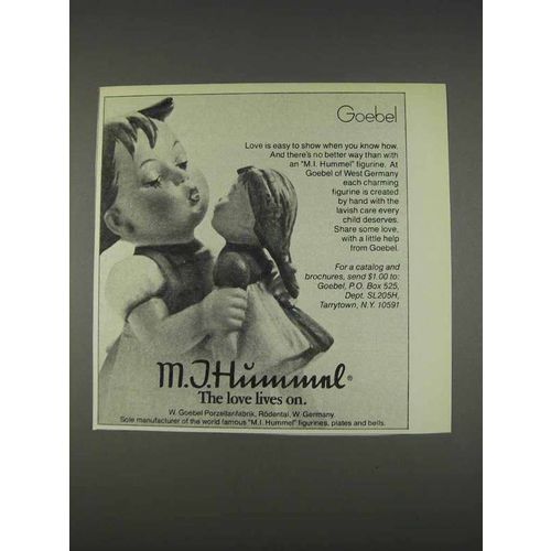 1982 Goebel M.I. Hummel Figurine Ad - Love Lives On