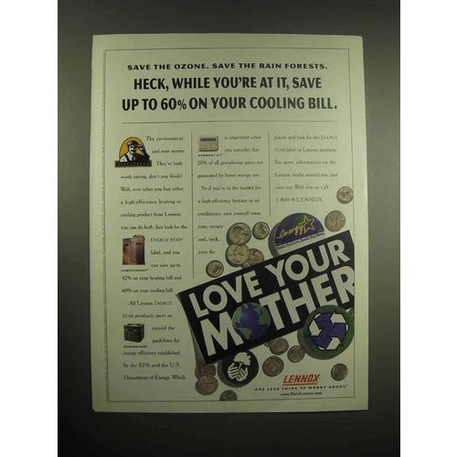 1998 Lennox Heating & Cooling Products Ad - Save Ozone