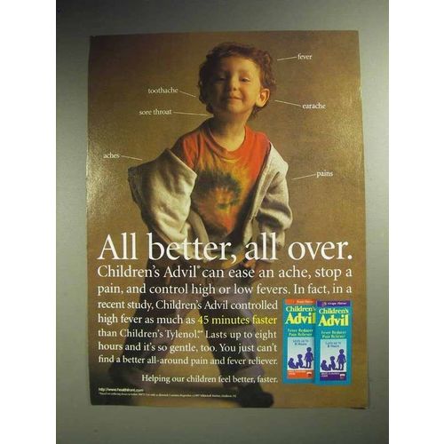 1998 Children's Advil Medicine Ad - All Better