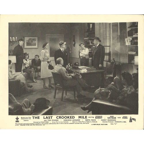 THE LAST CROOKED MILE Donald Barry, Ann Savage F-O-H Still (1)