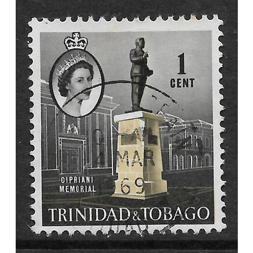 TRINIDAD AND TOBAGO 1960 SG 284 1c CIPRIANI MEMORIAL FINE USED#3