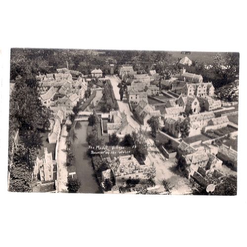 MODEL VILLAGE, BOURTON-ON-THE-WATER, Gloucestershire vintage unused postcard =
