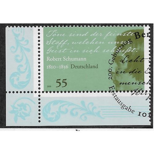 GER 2010 €0.55 'R.A SCHUMANN' (CORNER MARGIN) FINE USED (EBID54-028)