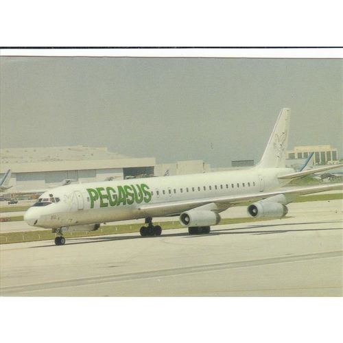 Peagasus Rich International Douglas DC8 Civil Aircraft Postcard (A20020)