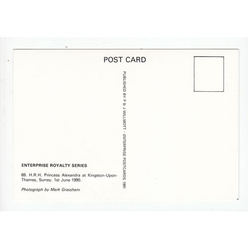 HRH Princess Alexandra at Kingston-Upon-Thames 1990 Postcard