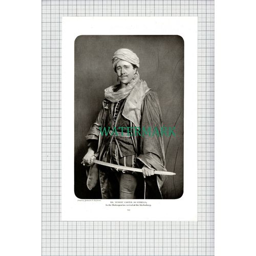 C5194) Mr Hubert Carter Actor - c.1905 Cutting