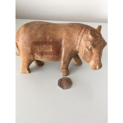 HIPPO ORNAMENT - SOLID WOOD