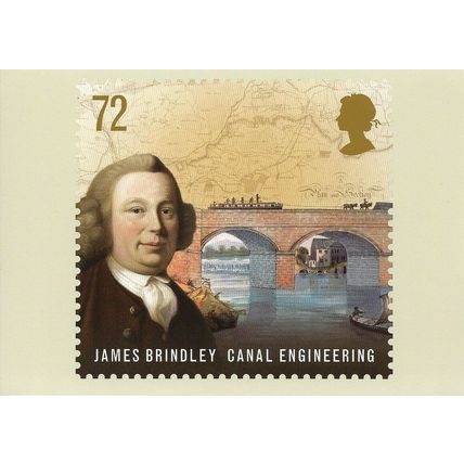 ROYAL MAIL STAMP POSTCARD : PIONEERS INDUSTRIAL REVOLUTION : JAMES BRINDLEY