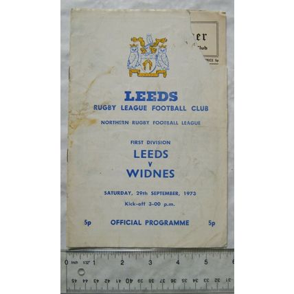 1973 programme Leeds v. Widnes