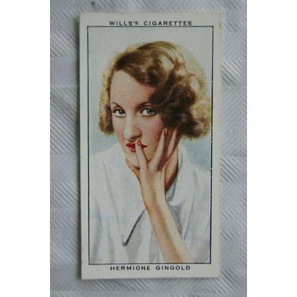 1935 Wills Radio Celebrities 2nd series No. 34 Hermione Cingold