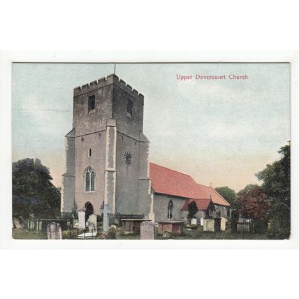 Upper Dovercourt Church Essex Postcard