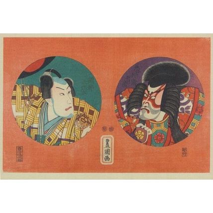 Akushichibyoe Kagekiyo Okabe Rokuyata Utagawa Painting Postcard