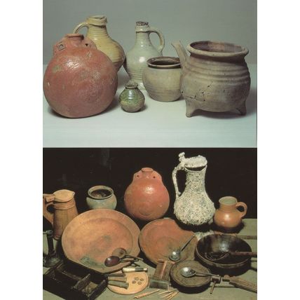 Mary Rose Ship Earthenware Ceramic Bowls 2x Postcard s