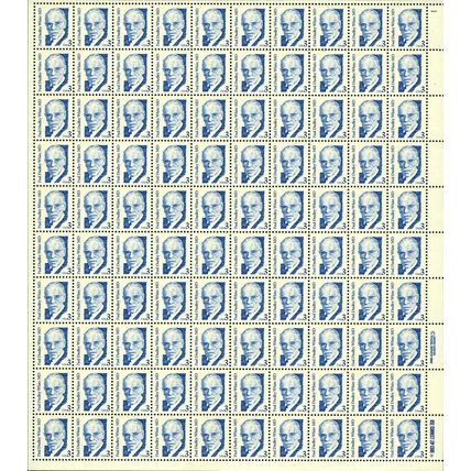 Paul Dudley White MD Sheet of 100 - 3 Cent Postage Stamps Scott 2170