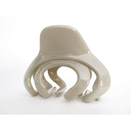 Beige octopus hair claw clip for thick hair